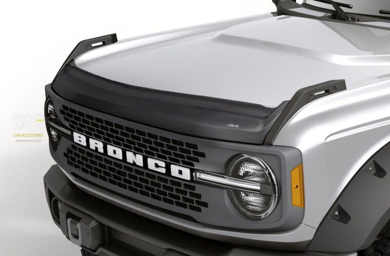 Hood Spoiler Textured Black Ford Bronco 2021 - 2026 Aeroskin ІІ Black AVS 436183