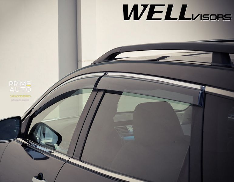 Дефлекторы окон к-т 4 шт с хромированным молдингом Mazda CX-9 2007 - 2015 Wellvisors 3-847MZ012 3-847MZ012 фото