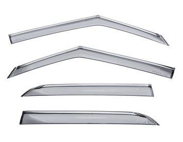 Window Deflectors 4pcs Set With Black Trim Chevrolet Trail Blazer 2021-2025 Wellvisors 3-847CH033