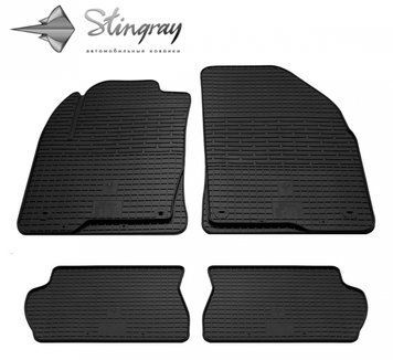 Rubber Car Mats set 4 pcs Mazda Mazda 2 2002 - 2007 black 1007084