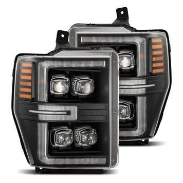 Lampy przednie Ford Super Duty 2008-2010 LED NOVA seria czarny AlphaRex 880310