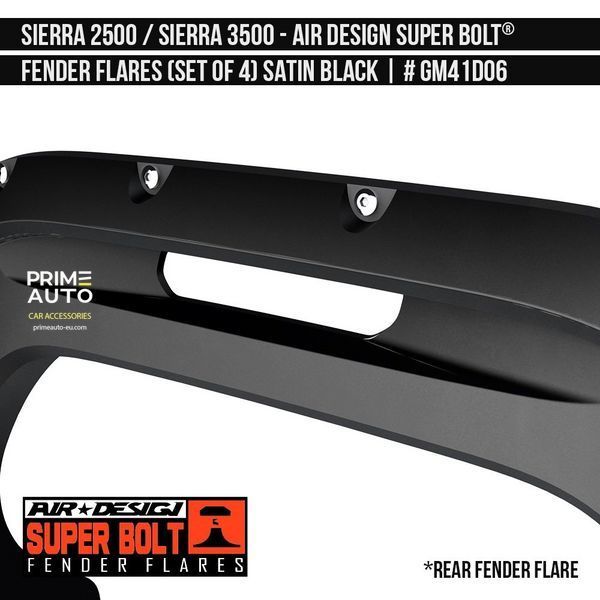 Fender Flares GMC Sierra 2500 / 3500 2019-2022 black AIR DESIGN GM41D06
