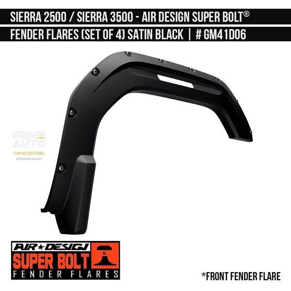 Fender Flares GMC Sierra 2500 / 3500 2019-2022 black AIR DESIGN GM41D06