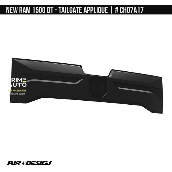 Накладка на задний борт RAM/Dodge Ram 2500 2019-2023 черный AIR DESIGN CH07A17 CH07A17. фото