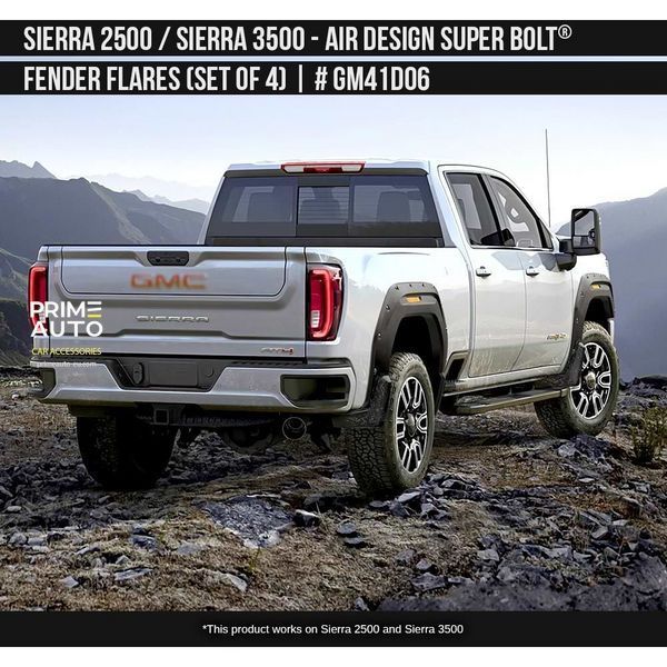 Fender Flares GMC Sierra 2500 / 3500 2019-2022 black AIR DESIGN GM41D06