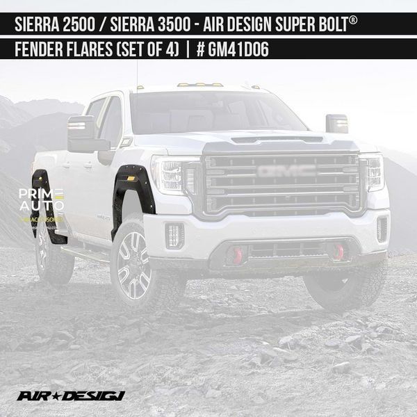 Fender Flares GMC Sierra 2500 / 3500 2019-2022 black AIR DESIGN GM41D06