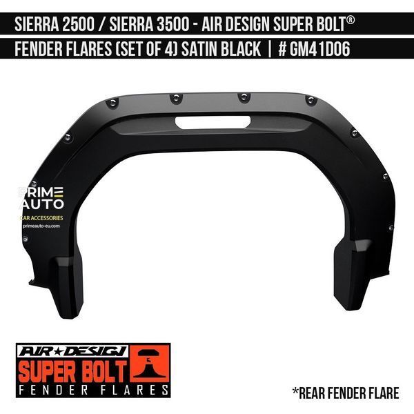 Fender Flares GMC Sierra 2500 / 3500 2019-2022 black AIR DESIGN GM41D06