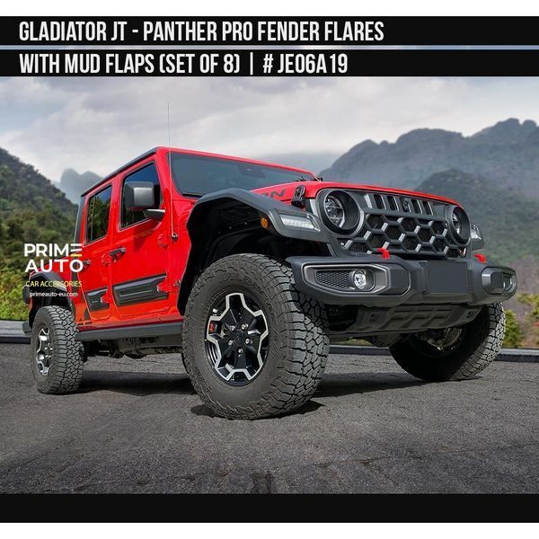 Фендера с ДХО и брызговиками Jeep Gladiator 2019-2025 чёрный AIR DESIGN JE06A19 JE06A19 фото