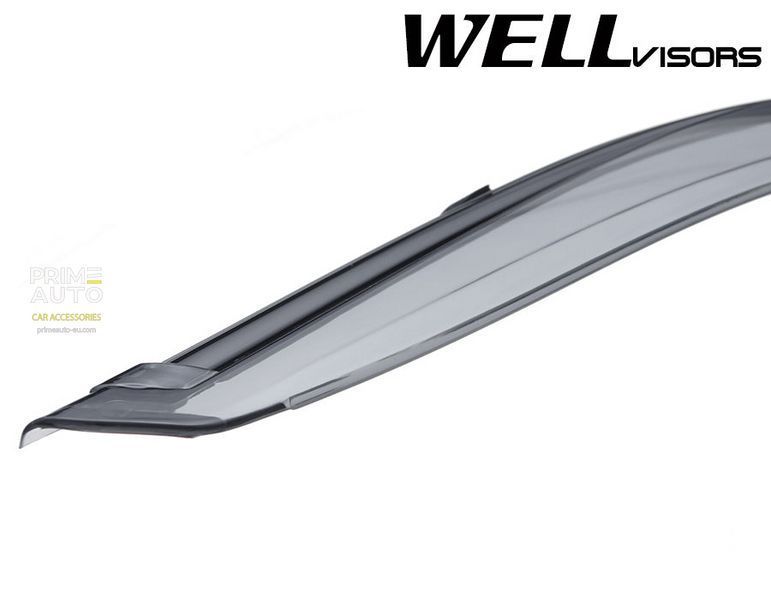 Дефлекторы окон к-т 4 шт с черным хромированным молдингом Scion xB 2004 - 2007 Wellvisors 3-847SC003 3-847SC003 фото