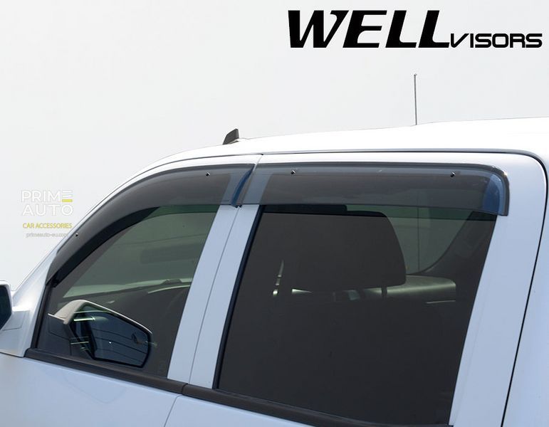 Window Deflectors 4pcs Set Premium Series Chevrolet;GMC Silverado;Sierra 2014-2018 Crew Cab Wellvisors 3-847CH012