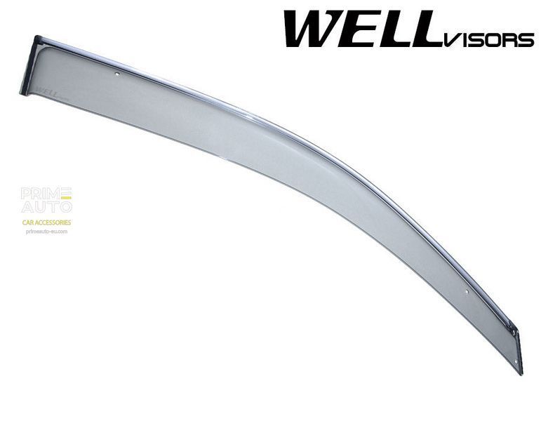 Дефлекторы окон к-т 4 шт с хромированным молдингом Toyota Highlander 2008 - 2013 Wellvisors 3-847TY016 3-847TY016 фото