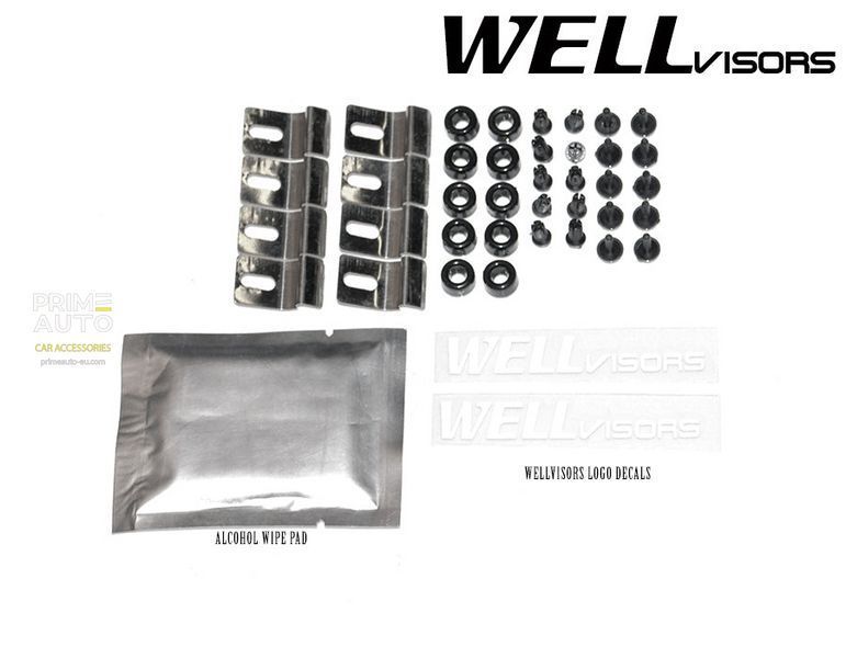 Owiewki do szyb samochodowych num 4 szt aerodynamiczny Honda Civic 2001 - 2005 Sedan Wellvisors 3-847HD007