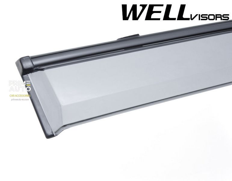 Дефлекторы окон к-т 4 шт с черным хромированным молдингом Scion xB 2004 - 2007 Wellvisors 3-847SC003 3-847SC003 фото