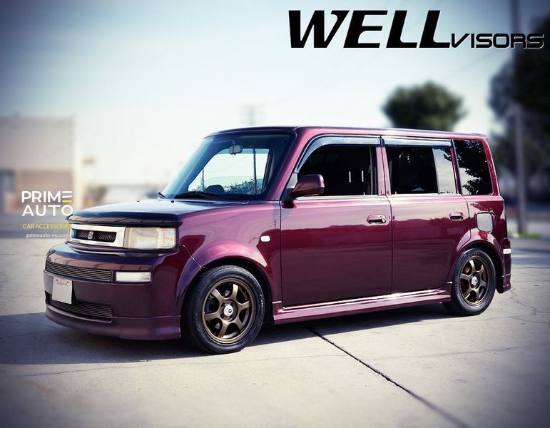 Дефлекторы окон к-т 4 шт с черным хромированным молдингом Scion xB 2004 - 2007 Wellvisors 3-847SC003 3-847SC003 фото