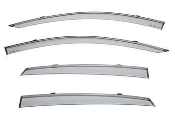 Window Deflectors 4pcs Set With Black Trim Honda Accord 2018-2022 Sedan Wellvisors 3-847HD041