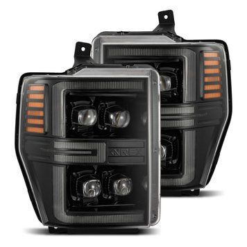 Lampy przednie Ford Super Duty 2008-2010 LED NOVA seria kolor Alpha-Black AlphaRex 880311