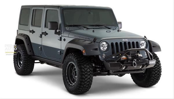 Fender Flares rear 2 PCs Jeep Wrangler JK Unlimited 2007-2018 Pocket-style black Bushwacker 10080-02