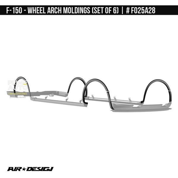 Moluri Ford F-150 2018-2020 negru AIR DESIGN FO25A28
