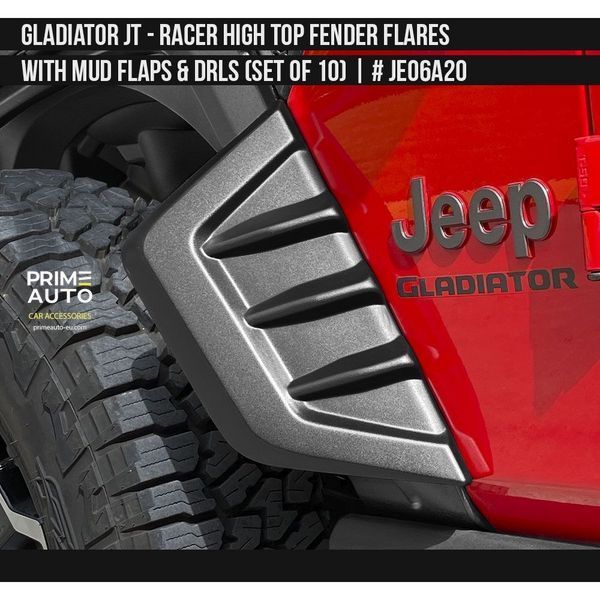 Фендера с ДХО и брызговиками Jeep Gladiator 2019-2025 чёрный AIR DESIGN JE06A20 JE06A20 фото