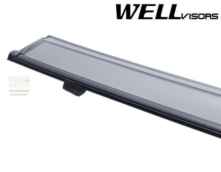 Owiewki do szyb samochodowych num 4 szt aerodynamiczny (z czarną listwą) Honda Civic 2006 - 2011 Sedan Wellvisors 3-847HD008
