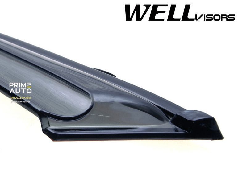 Owiewki do szyb samochodowych num 4 szt aerodynamiczny (z czarną listwą) Honda Civic 2006 - 2011 Sedan Wellvisors 3-847HD008