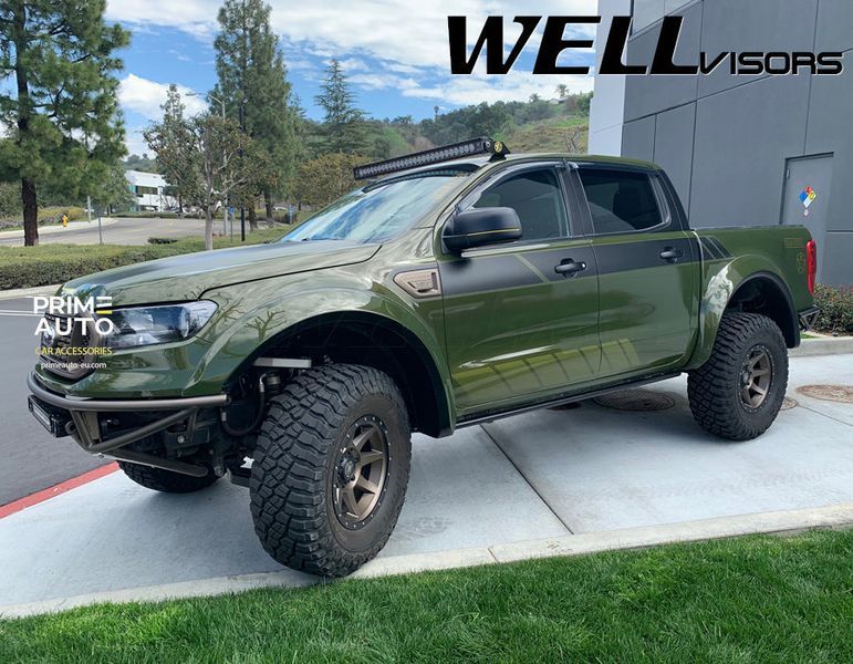 Owiewki do szyb samochodowych num 4 szt Premium seria Ford Ranger USA 2011 - 2022 Super Crew Wellvisors 3-847FD023