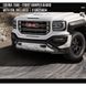 Накладка переднего бампера из ДХО GMC Sierra 1500 2016-2018 черный и серебряный AIR DESIGN GM28A04 GM28A04 фото 4