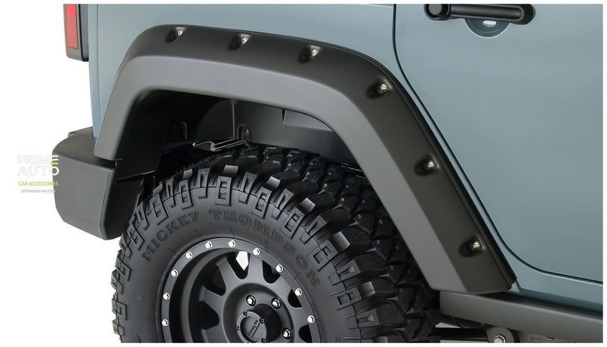 Fender Flares rear 2 PCs Jeep Wrangler JK Unlimited 2007-2018 Pocket-style black Bushwacker 10080-02