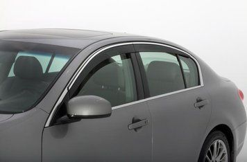 Window Deflectors 4 pcs Set Lexus LS430 2001-2006 Ventvisor LOW PRO With Chrome Trim AVS 794006