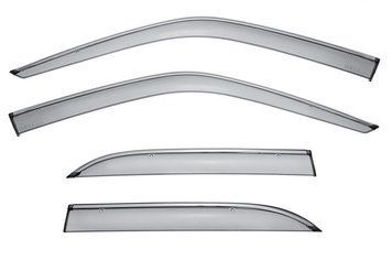 Window Deflectors 4pcs Set with Chrome Trim Lexus LS 1990-1994 Wellvisors 3-847LX013