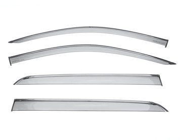 Window Deflectors 4pcs Set With Black Trim Volvo XC40 2019-2025 Wellvisors 3-847VO010
