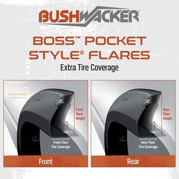 Poszerzenia nadkoli ustawić 4 szt GMC Sierra 2500/3500 HD 2011-2014 Boss Pocket-style czarny Bushwacker 40953-02