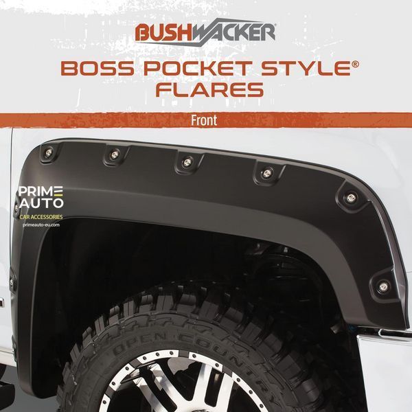 Poszerzenia nadkoli ustawić 4 szt GMC Sierra 2500/3500 HD 2011-2014 Boss Pocket-style czarny Bushwacker 40953-02