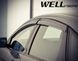 Дефлекторы окон к-т 4 шт с черным хромированным молдингом Ford Focus 2012 - 2018 Wellvisors 3-847FD001 3-847FD001 фото 2