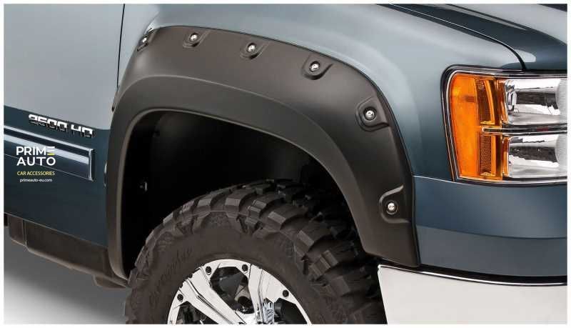 Poszerzenia nadkoli ustawić 4 szt GMC Sierra 2500/3500 HD 2011-2014 Boss Pocket-style czarny Bushwacker 40953-02
