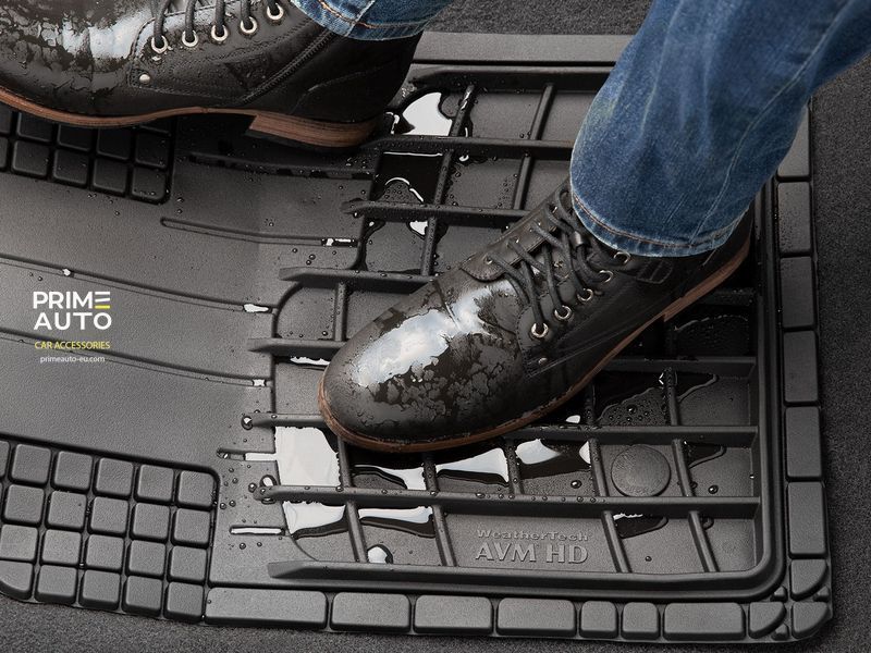 Covorașe universale din cauciuc cu o margine HeavyDuty negru WeatherTech 11AVMSBHD