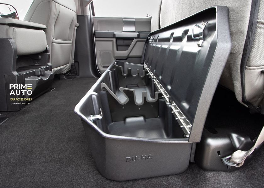 Lockable Heavy-Duty Under Seat Storage Ford F-150 2015-2025 Crew Cab black D&Uuml;HA 20116