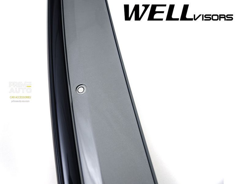 Window Deflectors 4pcs Set With Black Trim Hyundai Sonata 2011-2014 Wellvisors 3-847HY007