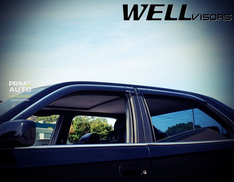 Owiewki do szyb samochodowych num 4 szt z chromowaną odlewanie Lexus LS 1995 - 2000 Wellvisors 3-847LX014