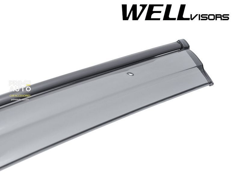 Owiewki do szyb samochodowych num 4 szt aerodynamiczny (z czarną listwą) Honda Civic 2012 - 2015 Sedan Wellvisors 3-847HD010