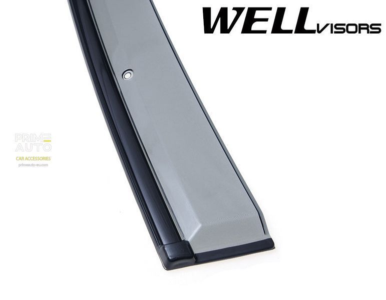 Window Deflectors 4pcs Set With Black Trim Hyundai Sonata 2011-2014 Wellvisors 3-847HY007