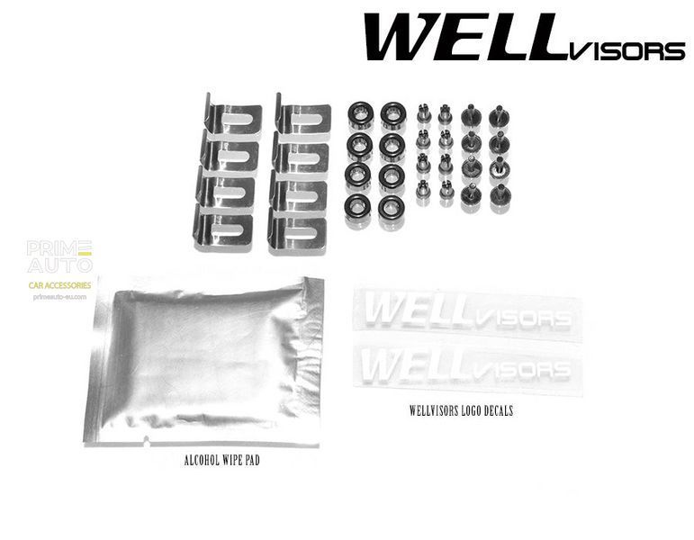 Owiewki do szyb samochodowych num 4 szt z chromowaną odlewanie Lexus LS 1995 - 2000 Wellvisors 3-847LX014