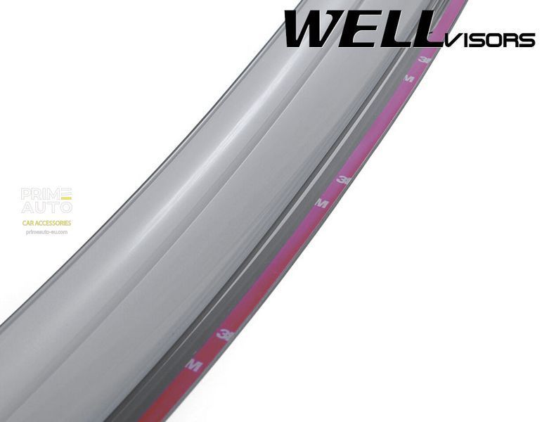 Owiewki do szyb samochodowych num 4 szt aerodynamiczny (z czarną listwą) Honda Civic 2012 - 2015 Sedan Wellvisors 3-847HD010