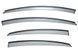 Window Deflectors 4pcs Set With Black Trim Hyundai Sonata 2011-2014 Wellvisors 3-847HY007