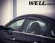 Window Deflectors 4pcs Set With Black Trim Hyundai Sonata 2011-2014 Wellvisors 3-847HY007