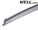 Owiewki do szyb samochodowych num 4 szt z czarna chromowana listwa Volvo XC60 2010 - 2017 Wellvisors 3-847VO001