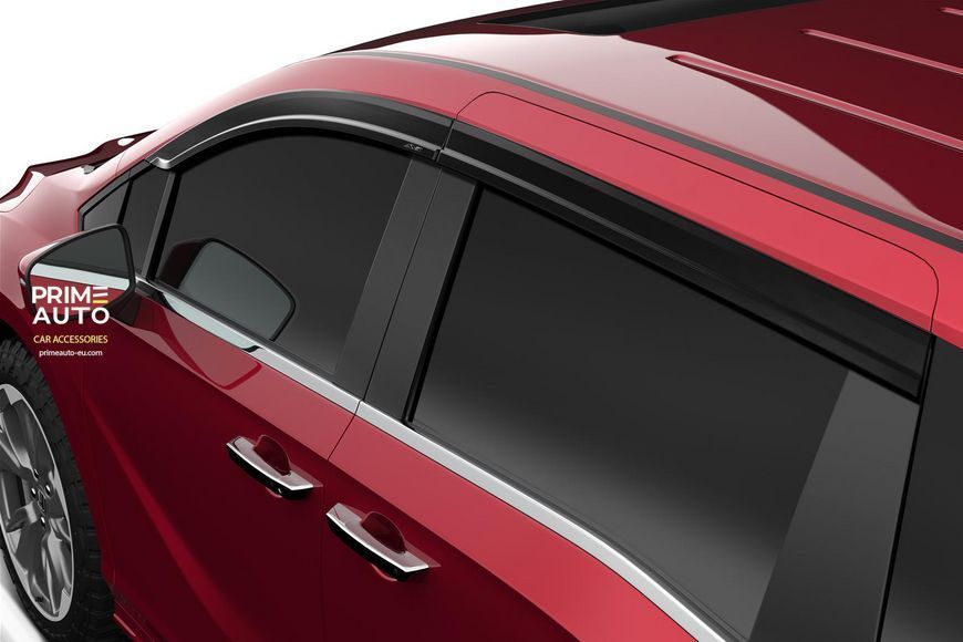 Window Deflectors 4 pcs Set Honda Odyssey 2018-2025 VENTVISOR LOW PRO Dark Smoke AVS 894117
