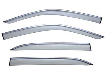 Window Deflectors 4pcs Set with Chrome Trim Lexus LS 2001-2006 Wellvisors 3-847LX017
