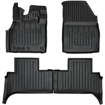 Dywaniki gumowe z bokiem zestaw 4 szt Renault Scenic/Grand 2009 - 2016 (III) czarny SOVA-PL