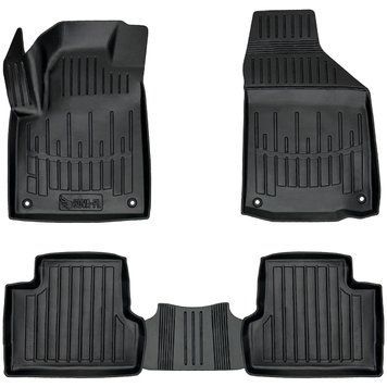 Car Mats with raised edge set 5 pcs Jeep Cherokee 2013 - 2022 (KL) Black SOVA-PL